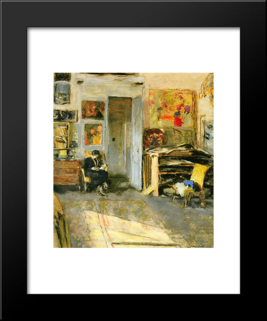 Madame Losse Hessel In Vuillard'S Studio 20x24 Black Modern Wood Framed Art Print Poster by Vuillard, Edouard