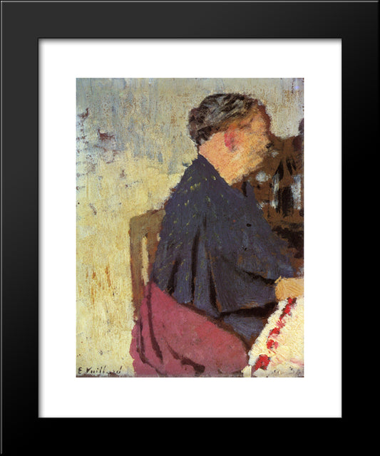 My Mother 20x24 Black Modern Wood Framed Art Print Poster by Vuillard, Edouard