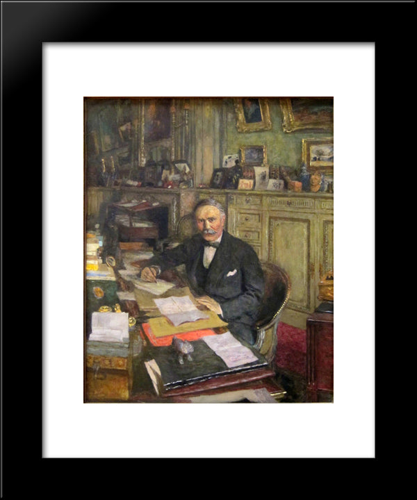 Portrait Of Louis Loucheur 20x24 Black Modern Wood Framed Art Print Poster by Vuillard, Edouard