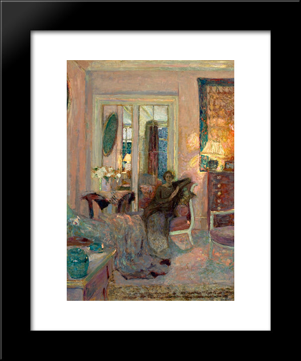 Princess Bibesco (Marthe Lahovary) 20x24 Black Modern Wood Framed Art Print Poster by Vuillard, Edouard