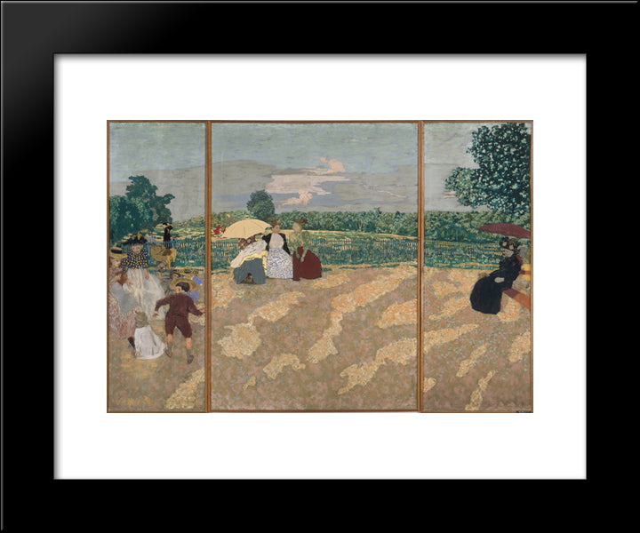 Public Gardens 20x24 Black Modern Wood Framed Art Print Poster by Vuillard, Edouard