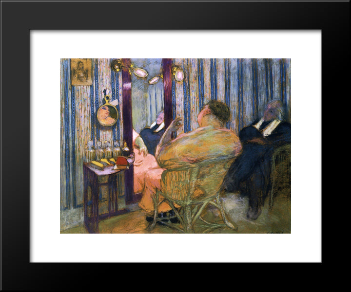 Sacha Guitry In His Dressing Room 20x24 Black Modern Wood Framed Art Print Poster by Vuillard, Edouard