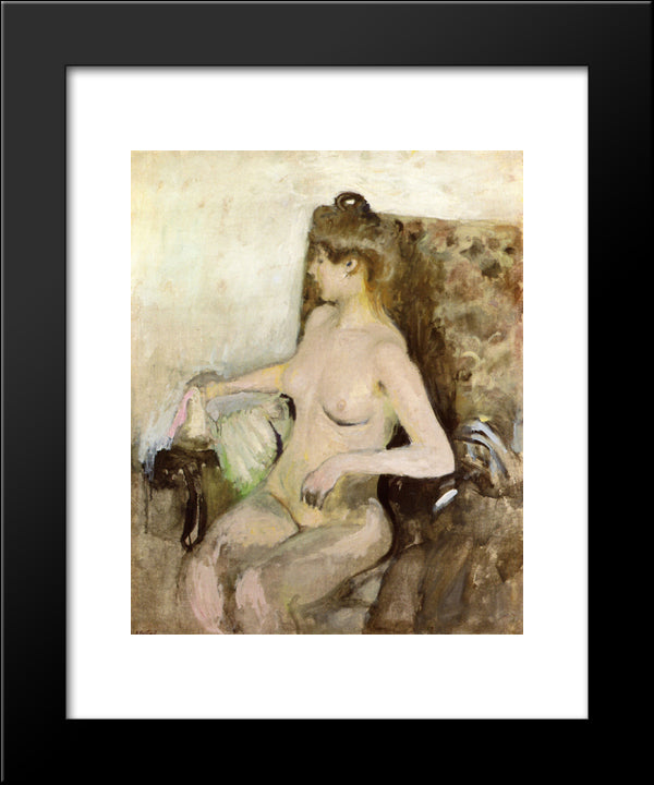 Seated Nude 20x24 Black Modern Wood Framed Art Print Poster by Vuillard, Edouard