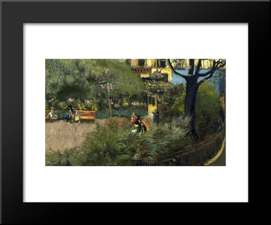 Square Berlioz (La Place Vintimille) 20x24 Black Modern Wood Framed Art Print Poster by Vuillard, Edouard