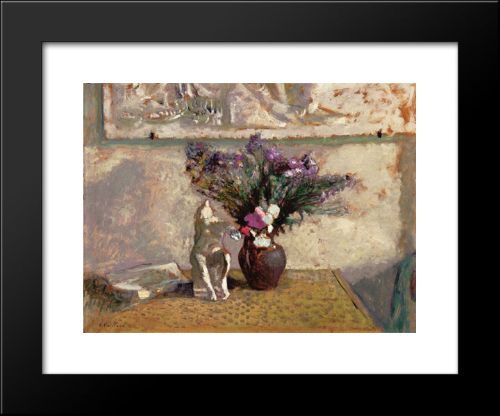 Still Life With Leda 20x24 Black Modern Wood Framed Art Print Poster by Vuillard, Edouard