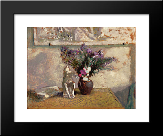 Still Life With Leda 20x24 Black Modern Wood Framed Art Print Poster by Vuillard, Edouard