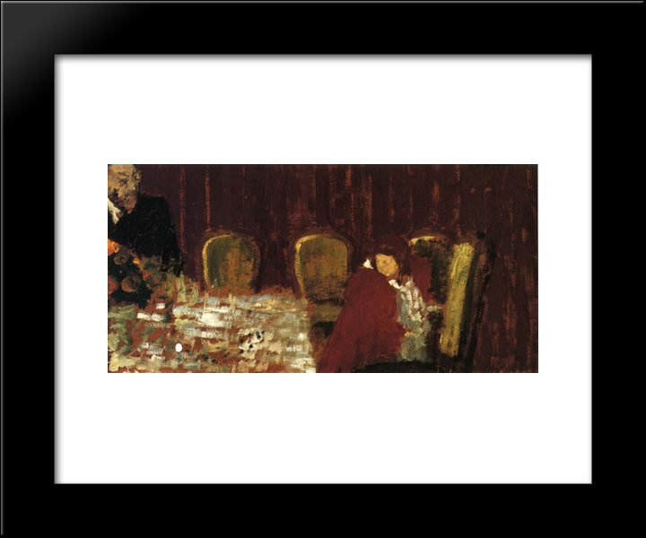 The Dining Room 20x24 Black Modern Wood Framed Art Print Poster by Vuillard, Edouard