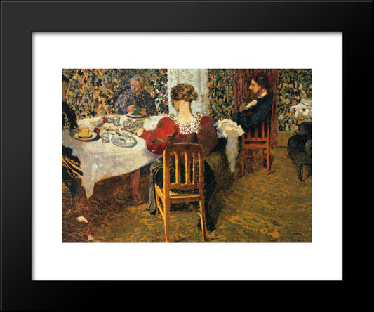 The End Of Breakfast At Madam Vuillard 20x24 Black Modern Wood Framed Art Print Poster by Vuillard, Edouard