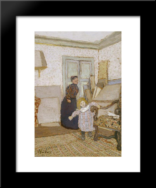 The First Steps 20x24 Black Modern Wood Framed Art Print Poster by Vuillard, Edouard