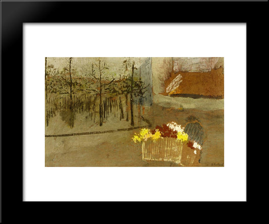 The Florist 20x24 Black Modern Wood Framed Art Print Poster by Vuillard, Edouard