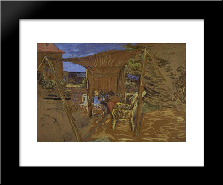 The Tent 20x24 Black Modern Wood Framed Art Print Poster by Vuillard, Edouard