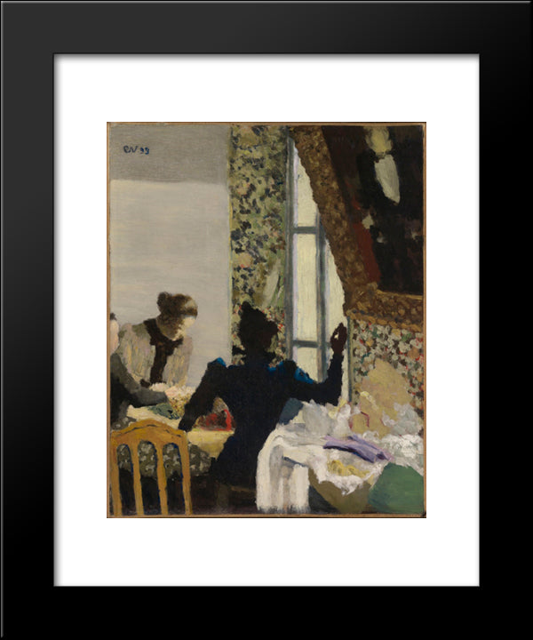 The Thread 20x24 Black Modern Wood Framed Art Print Poster by Vuillard, Edouard