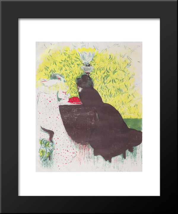 The Two Sisters 20x24 Black Modern Wood Framed Art Print Poster by Vuillard, Edouard