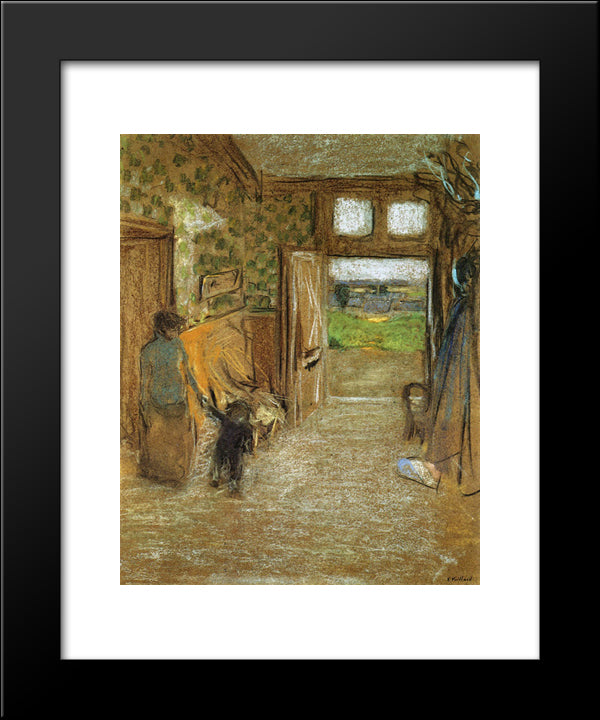 The Vestibule At Saint Jacut De La Mer 20x24 Black Modern Wood Framed Art Print Poster by Vuillard, Edouard