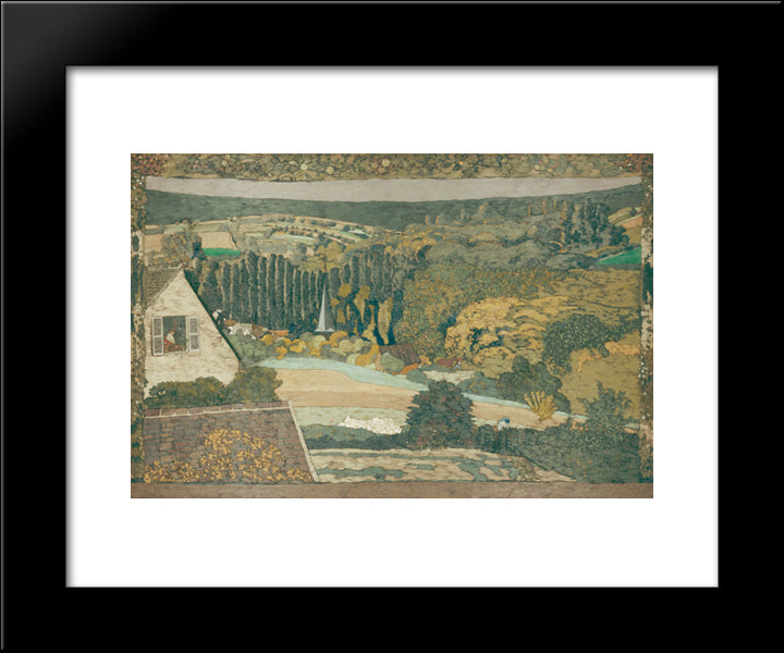 Window Overlooking The Woods 20x24 Black Modern Wood Framed Art Print Poster by Vuillard, Edouard