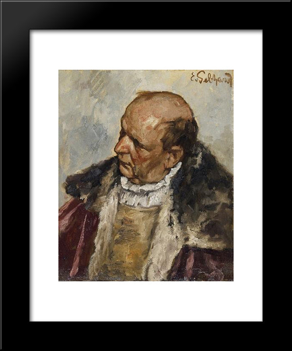 Mannlicher Charakterkopf 20x24 Black Modern Wood Framed Art Print Poster by Gebhardt, Eduard von