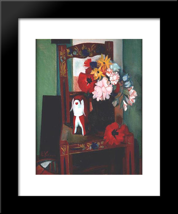 Composicao 20x24 Black Modern Wood Framed Art Print Poster by Viana, Eduardo