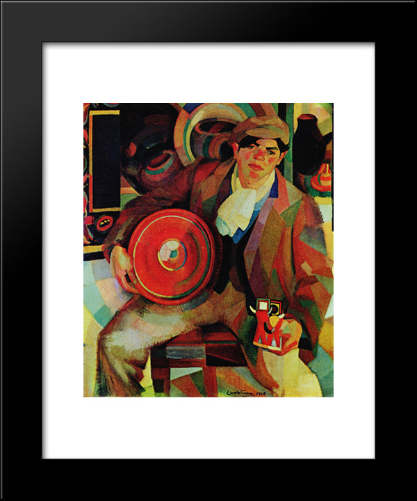 Rapaz Das Loucas 20x24 Black Modern Wood Framed Art Print Poster by Viana, Eduardo