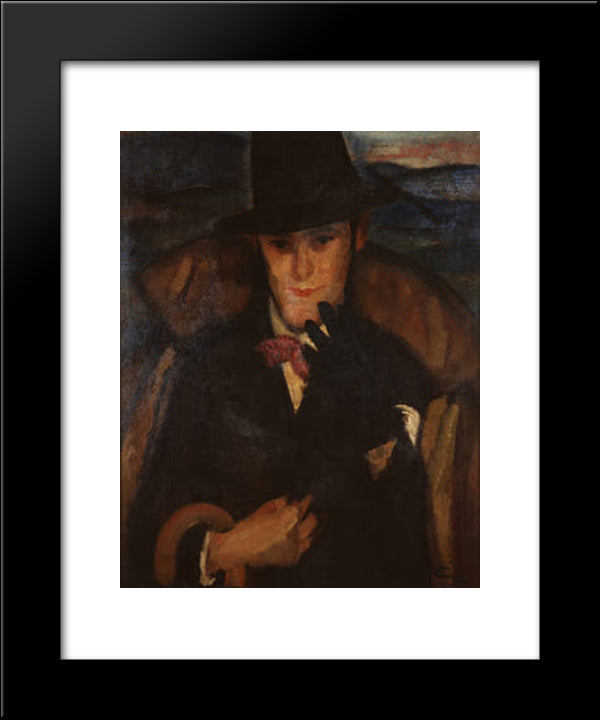 Retrato Do Arquitecto Varela 20x24 Black Modern Wood Framed Art Print Poster by Viana, Eduardo