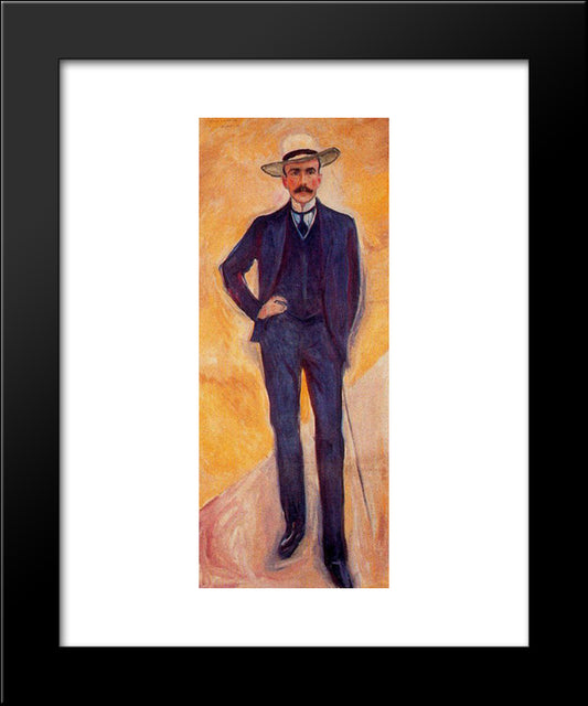 Count Harry Kessler 20x24 Black Modern Wood Framed Art Print Poster by Munch, Edvard