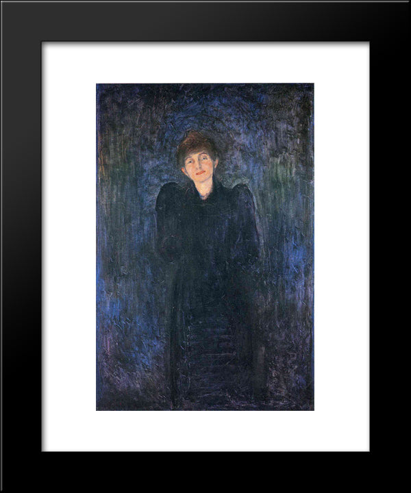 Dagny Juel Przybyszewska 20x24 Black Modern Wood Framed Art Print Poster by Munch, Edvard