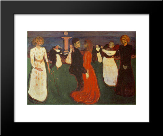 Dance Of Life 20x24 Black Modern Wood Framed Art Print Poster by Munch, Edvard