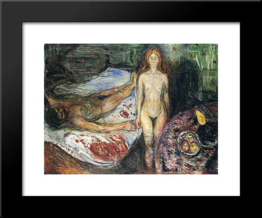 Death Of Marat I 20x24 Black Modern Wood Framed Art Print Poster by Munch, Edvard