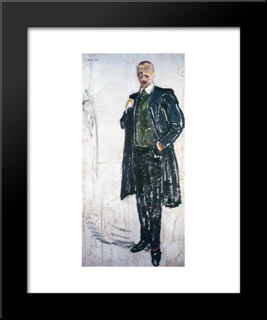 Jens Thiis 20x24 Black Modern Wood Framed Art Print Poster by Munch, Edvard