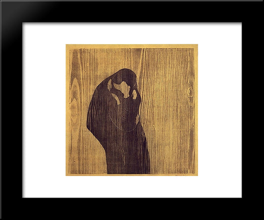 Kiss Iv 20x24 Black Modern Wood Framed Art Print Poster by Munch, Edvard