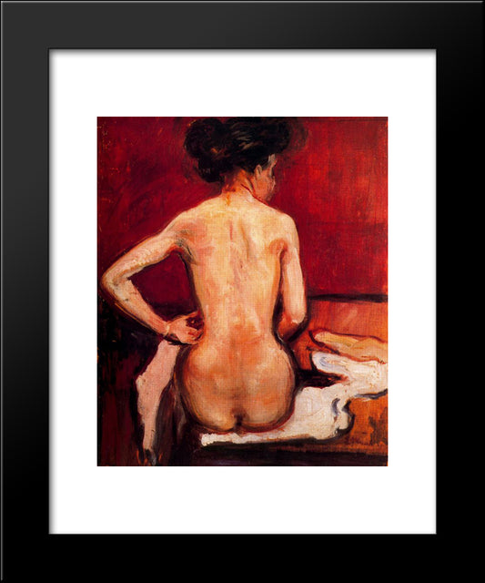 Nude 20x24 Black Modern Wood Framed Art Print Poster by Munch, Edvard