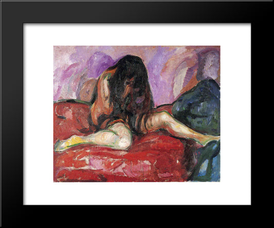 Nude I 20x24 Black Modern Wood Framed Art Print Poster by Munch, Edvard