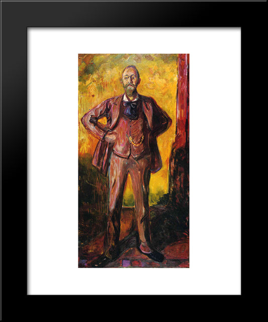 Professor Daniel Jacobson 20x24 Black Modern Wood Framed Art Print Poster by Munch, Edvard