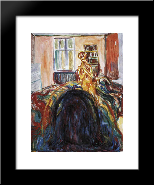 Self-Portrait During The Eye Disease I 20x24 Black Modern Wood Framed Art Print Poster by Munch, Edvard