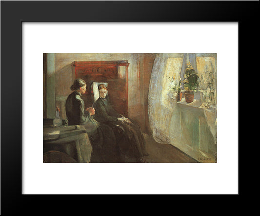 Spring 20x24 Black Modern Wood Framed Art Print Poster by Munch, Edvard