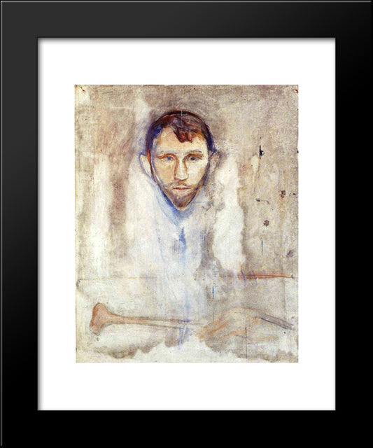 Stanislaw Przybyszewski 20x24 Black Modern Wood Framed Art Print Poster by Munch, Edvard