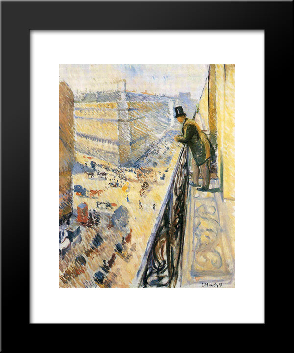 Street Lafayette 20x24 Black Modern Wood Framed Art Print Poster by Munch, Edvard