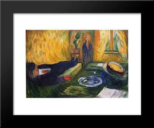 The Murderess 20x24 Black Modern Wood Framed Art Print Poster by Munch, Edvard