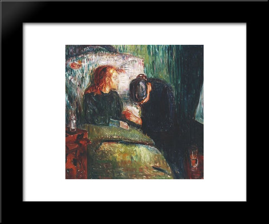 The Sick Child 20x24 Black Modern Wood Framed Art Print Poster by Munch, Edvard