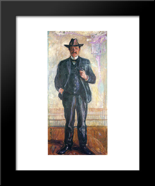 Thorvald Stang 20x24 Black Modern Wood Framed Art Print Poster by Munch, Edvard