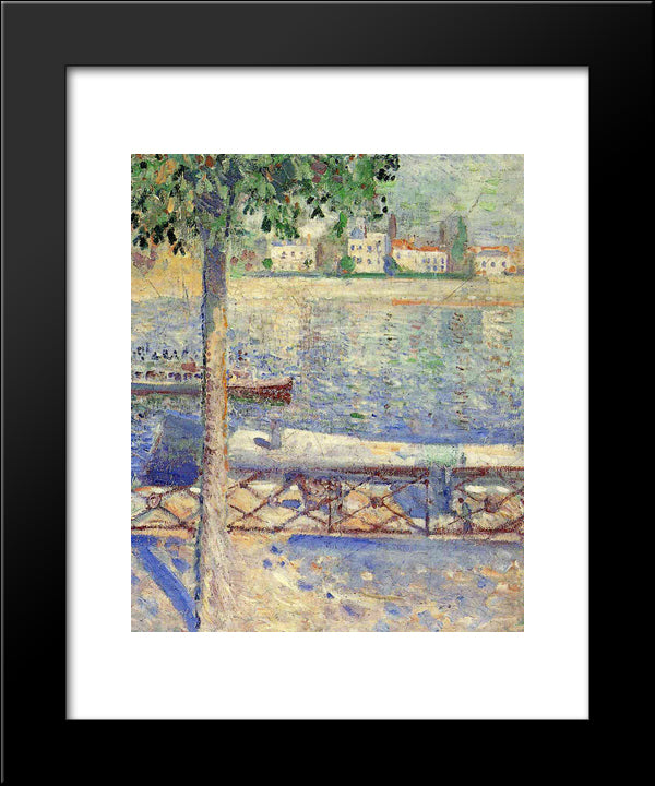 View Over The Rover At St.Cloud 20x24 Black Modern Wood Framed Art Print Poster by Munch, Edvard