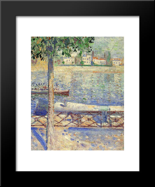 View Over The Rover At St.Cloud 20x24 Black Modern Wood Framed Art Print Poster by Munch, Edvard