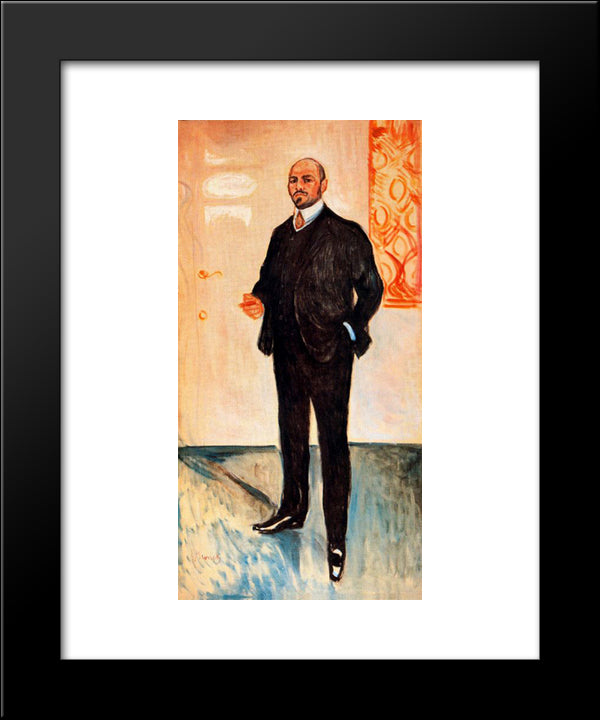 Walter Rathenau 20x24 Black Modern Wood Framed Art Print Poster by Munch, Edvard