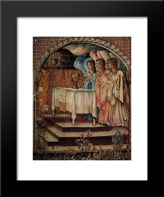 Achievment Galahad The Sang Graal 20x24 Black Modern Wood Framed Art Print Poster by Burne Jones, Edward