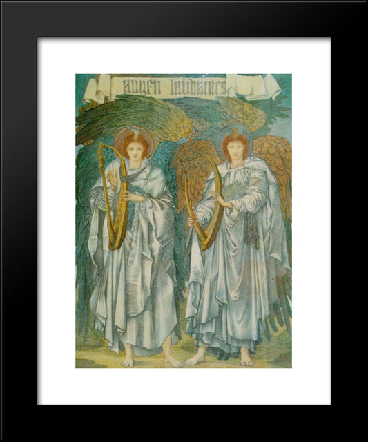 Angeli Laudantes 20x24 Black Modern Wood Framed Art Print Poster by Burne Jones, Edward