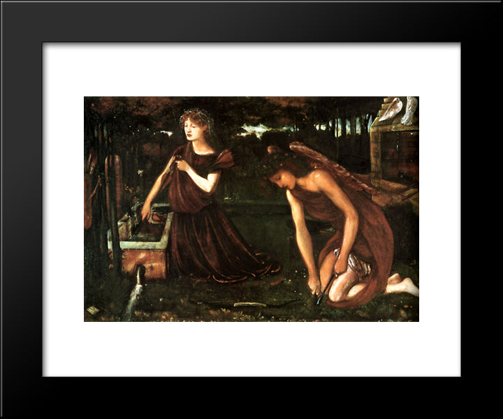 Cupids Forge 20x24 Black Modern Wood Framed Art Print Poster by Burne Jones, Edward