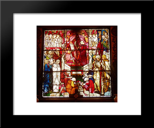 David'S Charge To Solomon 20x24 Black Modern Wood Framed Art Print Poster by Burne Jones, Edward