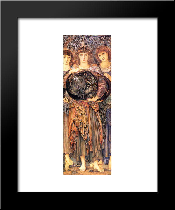 Days Of Creation, The 3Rd Day 20x24 Black Modern Wood Framed Art Print Poster by Burne Jones, Edward