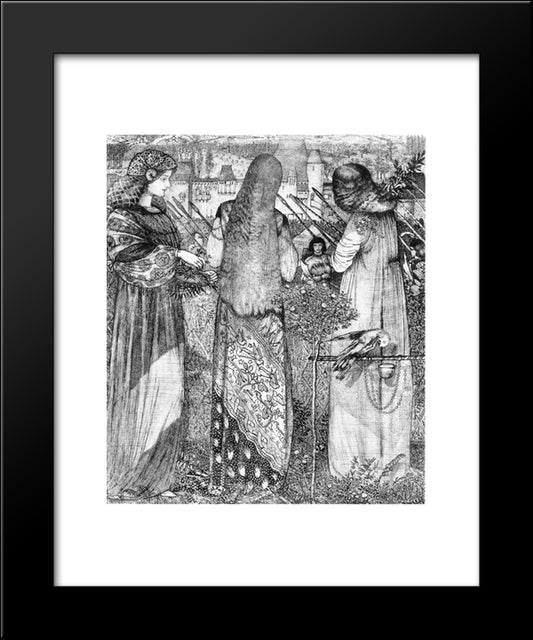 Going To The Battle 20x24 Black Modern Wood Framed Art Print Poster by Burne Jones, Edward