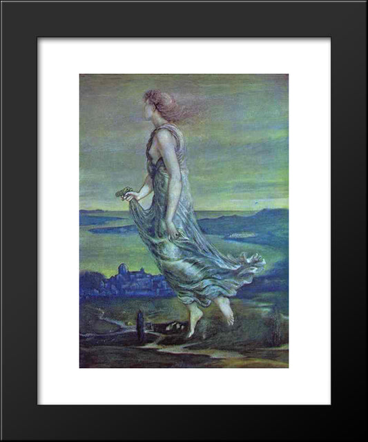 Hesperus. The Evening Star 20x24 Black Modern Wood Framed Art Print Poster by Burne Jones, Edward