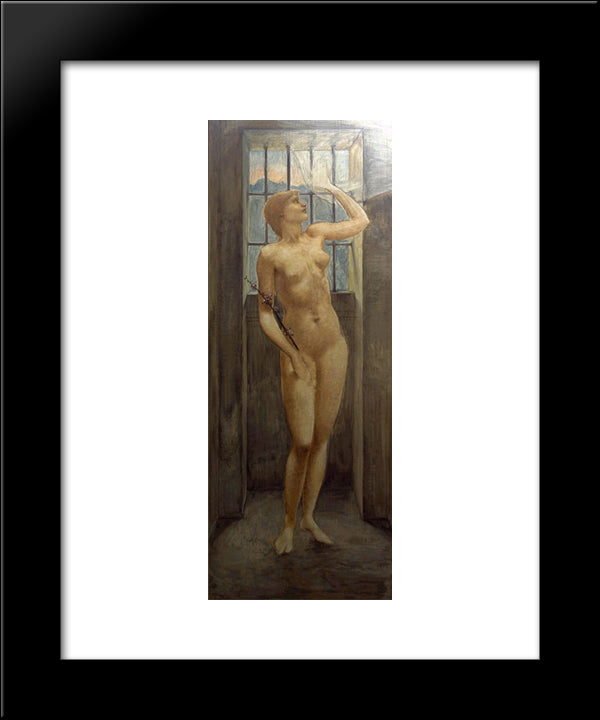 Hope In Prison 20x24 Black Modern Wood Framed Art Print Poster by Burne Jones, Edward